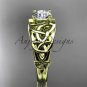 14kt yellow gold celtic trinity knot engagement ring , wedding ring CT765