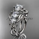 Platinum  celtic trinity knot engagement ring , wedding ring CT769