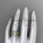 14k yellow gold celtic trinity knot engagement ring ,wedding ring with Moissanite center stone CT785