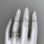 14kt yellow gold celtic trinity knot engagement ring ,diamond wedding ring CT785