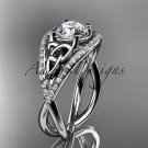 Platinum celtic trinity knot engagement ring ,diamond wedding ring CT788