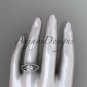 Platinum celtic trinity knot engagement ring with Moissanite center stone CT788