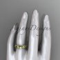 14kt yellow gold diamond flower wedding ring,engagement ring,wedding band. ADLR191