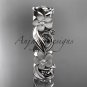 14kt white gold diamond flower wedding ring, engagement ring, wedding band ADLR191