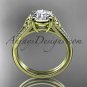 14kt yellow gold celtic trinity knot engagement ring ,diamond wedding ring CT7108