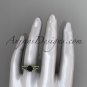 14kt yellow gold celtic trinity knot engagement ring with a Black Diamond center stone CT7108