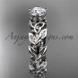 Platinum celtic trinity knot bridal ring with a Moissanite center stone CT7124