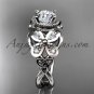 14kt white gold diamond celtic trinity knot wedding ring,butterfly engagement ring CT7136