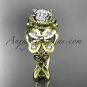 14kt yellow gold diamond celtic trinity knot wedding ring,butterfly engagement ring CT7136