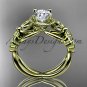 14kt yellow gold diamond celtic trinity knot wedding ring,butterfly engagement ring CT7136