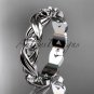 platinum diamond leaf and vine wedding ring, engagement ring, wedding band ADLR19