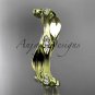 14k yellow gold diamond leaf and vine wedding ring engagement ring ADLR31B