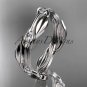 Platinum diamond leaf and vine wedding ring engagement ring ADLR31B