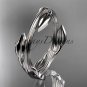 Platinum leaf and vine wedding ring, engagement ring ADLR31G