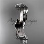 Platinum leaf and vine wedding ring, engagement ring ADLR31G