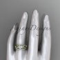 14kt yellow gold diamond leaf and vine engagement set with Moissanite center stone ADLR68S