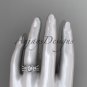 14kt white gold diamond unique engagement set, wedding ring ADER146S