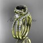 14kt yellow gold diamond unique engagement set with a Black Diamond center stone ADER146S