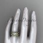 14k yellow gold diamond leaf and vine engagement set with a Moissanite center stone ADLR224S