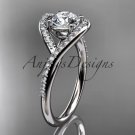 14kt white gold diamond wedding ring, engagement ring ADLR383