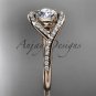 14kt rose gold diamond wedding ring, engagement ring ADLR383