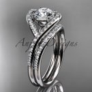 14kt white gold diamond wedding ring, engagement set ADLR383S