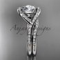 Platinum diamond wedding ring, engagement set ADLR383S