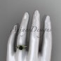 14k yellow gold diamond celtic trinity knot engagement ring with a Black Diamond center stone CT7125