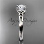 14kt white gold celtic trinity knot wedding ring, engagement ring CT7154