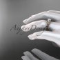 14kt rose gold celtic trinity knot wedding ring, engagement ring CT7189