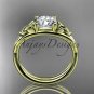 14kt yellow gold celtic trinity knot wedding ring, engagement ring CT7189