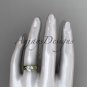 14kt yellow gold celtic trinity knot engagement ring with a Moissanite center stone CT7189