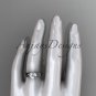 Platinum celtic trinity knot engagement ring with a Moissanite center stone CT7189