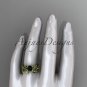 14k yellow gold celtic trinity knot engagement set with a Black Diamond center stone CT7238S