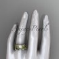14kt yellow gold diamond pearl unique engagement set, wedding set AP151S