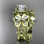 14kt yellow gold diamond butterfly engagement set ADLR136S