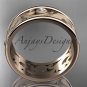 14kt rose gold diamond engagement ring, wedding band ADLR121BB