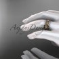 14kt rose gold diamond engagement ring, wedding band ADLR121BB