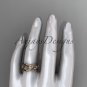 14kt rose gold diamond engagement ring, wedding band ADLR121BB