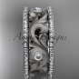 14kt white gold diamond engagement ring, wedding band ADLR121BA
