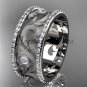 platinum  diamond engagement ring, wedding band ADLR121BA