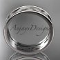 14kt white gold leaf engagement ring, wedding band ADLR414G