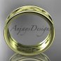 14kt yellow gold leaf engagement ring, wedding band ADLR414G