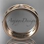 14kt rose gold diamond engagement ring, wedding band ADLR414BB