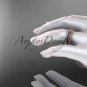 14kt rose gold diamond engagement ring, wedding band ADLR414BD
