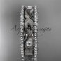 14kt white gold diamond engagement ring, wedding band ADLR414BA