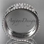 14kt white gold diamond engagement ring, wedding band ADLR414BA
