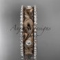 14kt rose gold diamond engagement ring, wedding band ADLR414BA