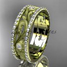 14kt yellow gold diamond engagement ring, wedding band ADLR414BA