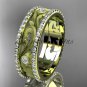 14kt yellow gold diamond engagement ring, wedding band ADLR414BA